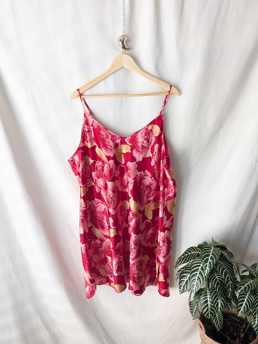 Cacique Pink Floral Satin Cami